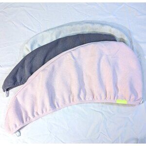Lot of 3 Microfiber Hair Towels Bath Hair Wrap One Size Aquis Earth Therapeutics